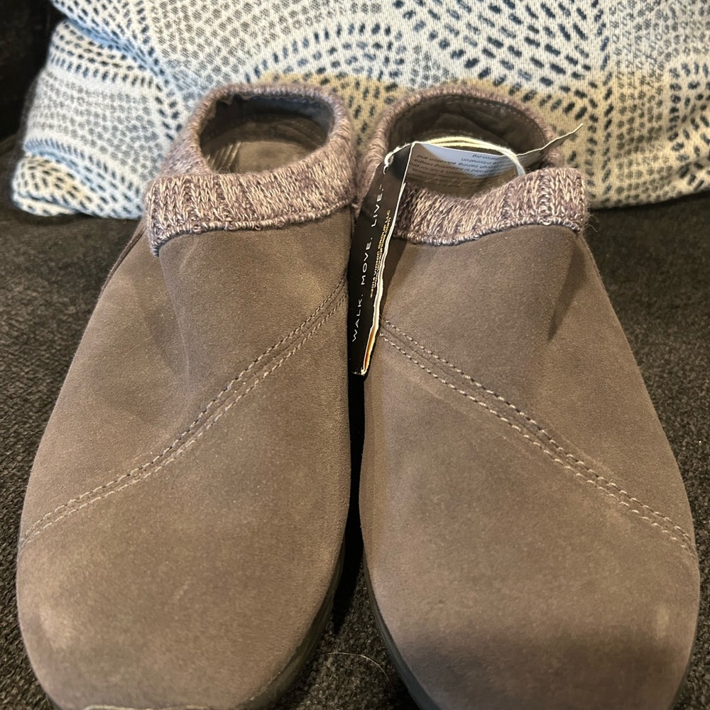 Cozy Slip-On Suede with knit collar clogs - Picture 8 of 8